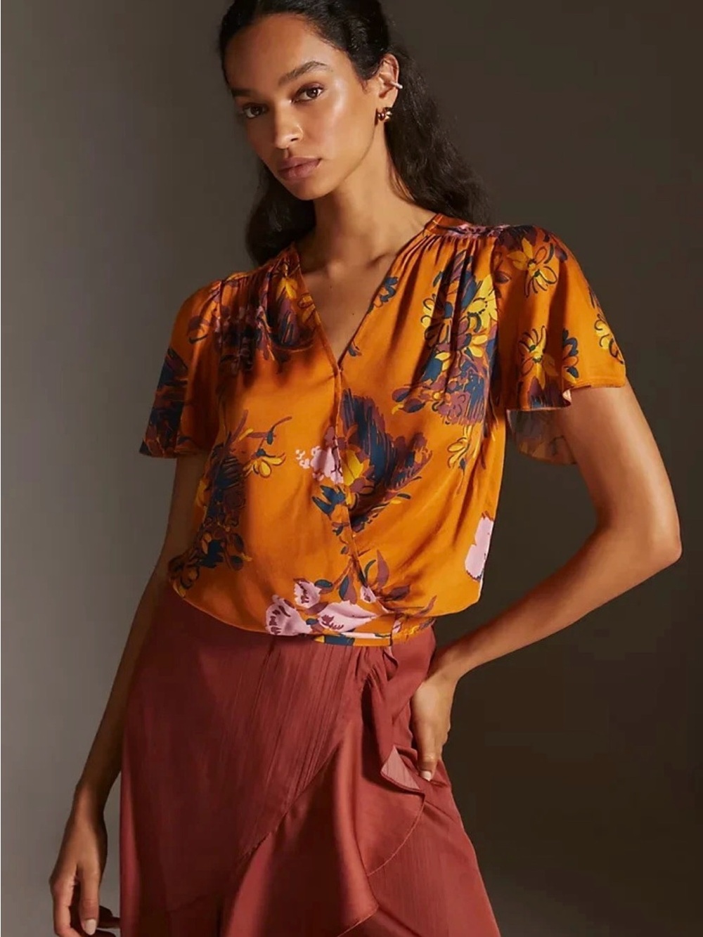 Anthropologie Tiny Brand Floral BoHo Wrap Top